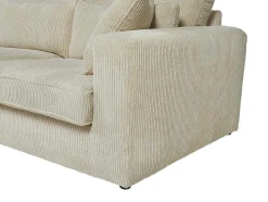 Vente-unique Charmant-Hoekbank Van Ribfluweel Mondovi - Beige - Hoek Links
