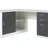 Vente-unique Bureaumeubel-Hoekbureau Norwy - 2 Deuren & 2 Laden - Mdf Blad Met Granieteffect