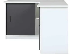 Vente-unique Bureaumeubel-Hoekbureau Norwy - 2 Deuren & 2 Laden - Mdf Blad Met Granieteffect