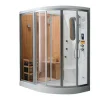 Shower & Design Douchecabine-Hoekdouchecabine Balneo-Hamam-Sauna Haumea - L157Xd110Xh215Cm Linkerhoek