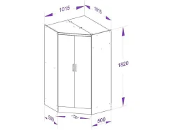 Vente-unique Kindermeubel-Hoekkast Met 2 Deuren - L101 Cm - Wit - Aurali