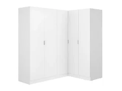 Vente-unique Kledingkast-Hoekkast Met 5 Deuren - L173 Cm - Wit - Listowel