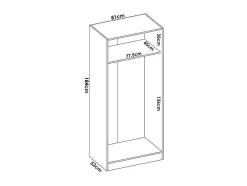Vente-unique Kledingkast-Hoekkast Met 5 Deuren - L173 Cm - Wit - Listowel