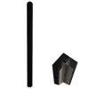 Vente-unique Glazen Binnenraam-Hoekraam Werkplaats Van Gepoedercoat Aluminium - L180 X B60 X H130 Cm - Zwart - Bayview