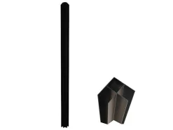 Vente-unique Glazen Binnenraam-Hoekraam Werkplaats Van Gepoedercoat Aluminium - L180 X B60 X H130 Cm - Zwart - Bayview