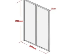 Vente-unique Glazen Binnenraam-Hoekraam Werkplaats Van Gepoedercoat Aluminium - L180 X B60 X H130 Cm - Zwart - Bayview