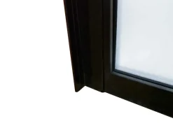 Vente-unique Glazen Binnenraam-Hoekraam Werkplaats Van Gepoedercoat Aluminium - L120 X B60 X H130 Cm - Zwart - Bayview