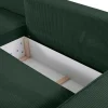 Vente-unique Aanbiedingen: Zitbank & Fauteuil-Hoekslaapbank Amelia Van Pascal Morabito - Ribfluweel - Spargroen - Hoek Links
