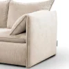 Vente-unique Hoekbank-Hoekslaapbank Teodora Van Pascal Morabito - Ribfluweel - Beige - Hoek Links
