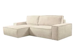 Vente-unique Zitbank-Hoekslaapbank Van Teddy Stof - Beige - Hoek Links - Amelia Van Pascal Morabito
