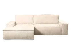 Vente-unique Zitbank-Hoekslaapbank Van Teddy Stof - Beige - Hoek Links - Amelia Van Pascal Morabito