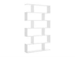 Vente-unique Boekenkast & Vitrine-Hoge Stellingkast Tomini - 6 Vakken - Kleur: Wit