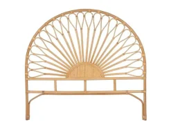 Vente-unique Hoofdeinde En Brugkast-Hoofdbord 140 Cm - Rotan - Natuurlijk - Solia