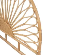 Vente-unique Hoofdeinde En Brugkast-Hoofdbord 140 Cm - Rotan - Natuurlijk - Solia
