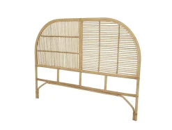 Vente-unique Hoofdeinde En Brugkast-Hoofdeinde Van 160 Cm - Rotan - Naturel - Loneva