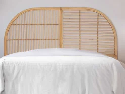 Vente-unique Hoofdeinde En Brugkast-Hoofdeinde Van 160 Cm - Rotan - Naturel - Loneva