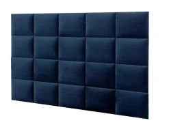 PASCAL MORABITO Hoofdeinde En Brugkast-Hoofdeinde Wandpanelen Bartel - 200 Cm - Fluweel - Blauw - Van