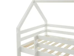 Vente-unique Kinderbed-Hoogslaper 90 X 190 Cm - Massief Grenen - Wit - Tarzia