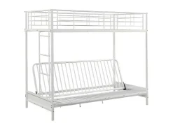 Vente-unique Kinderbed Hoogslaper-Hoogslaper Modulo Iv - 90 X 190 Cm - Wit
