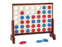 Vente-unique Spel Voor Buiten-Houten Reuze-Bordspel - 4 Op Een Rij - L79 X H72 Cm - Toupsi