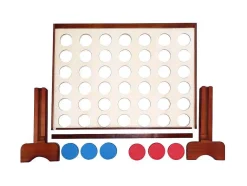 Vente-unique Spel Voor Buiten-Houten Reuze-Bordspel - 4 Op Een Rij - L79 X H72 Cm - Toupsi