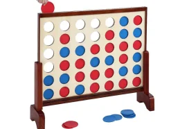 Vente-unique Spel Voor Buiten-Houten Reuze-Bordspel - 4 Op Een Rij - L79 X H72 Cm - Toupsi