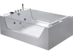 ELITESHOPPING Massagebad-Hydromassagebad Met 2 Panoramische Glazen 170 X 120 Cm 8 Jets Gemma