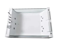 ELITESHOPPING Massagebad-Hydromassagebad Met 2 Panoramische Glazen 170 X 120 Cm 8 Jets Gemma
