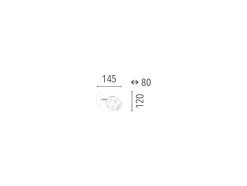 EPIKASA Plafondlamp-Hypnos Plafondlamp, Chroom, Wit, 14,5X8X12 Cm,