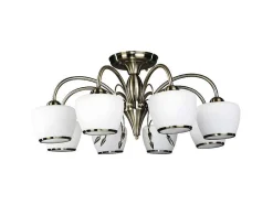 EPIKASA Hanglamp-Imola Hanglamp, Messing, Wit, 75X75X30 Cm,