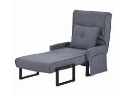 Vente-unique Uitklapbare Fauteuil-3-In-1 Converteerbare Fauteuil In Stof - Grijs