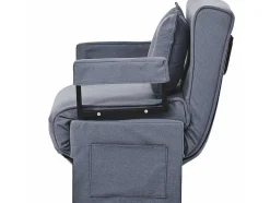 Vente-unique Uitklapbare Fauteuil-3-In-1 Converteerbare Fauteuil In Stof - Grijs