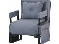 Vente-unique Uitklapbare Fauteuil-3-In-1 Converteerbare Fauteuil In Stof - Grijs