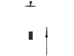 Shower & Design Douchekolom-Inbouw Douche Met Thermostatische Mengkraan - Mat Zwart - Timavo