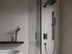 Shower & Design Douchekolom-Inbouwdoucheset Met Thermostatische Mengkraan En Verstelbare Wandhouder - Mat Zwart - Terek