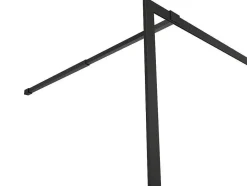 Shower & Design Douchewand-Inloopdouchescherm - 140 X 200 Cm - Mat Zwart - Gehard Glas - Amberi