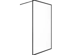 Shower & Design Douchewand-Inloopdouchescherm - 120 X 200 Cm - Mat Zwart - Gehard Glas - Amberi