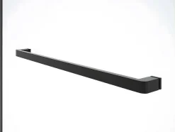 Shower & Design Douchewand-Inloopdouchescherm Met Handdoekhouder - 120 X 200 Cm - Mat Zwart - Gehard Glas - Kristen