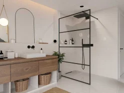 Shower & Design Douchewand-Inloopdouchewand Inaya In Industriele Stijl - 120X200 Cm