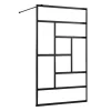 Shower & Design Douchewand-Inloopdouchewand Industriele Stijl Sefana - 140X200 Cm - Zwart