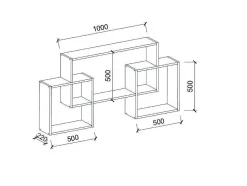 EPIKASA Boekenkast & Vitrine-Isabel Plank, Wit, 150X22X75 Cm,