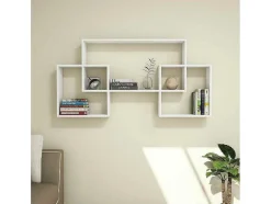 EPIKASA Boekenkast & Vitrine-Isabel Plank, Wit, 150X22X75 Cm,