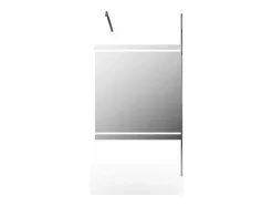 Shower & Design Douchewand-Italiaanse Douchewand Mat Zwart Met Spiegeleffect - 120 X 200 Cm - Zenado