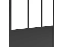 Shower & Design Douchewand-Italiaanse Douchewand Mat Zwart Met Werkplaatsstijl - 140 X 200 Cm - Urbanik