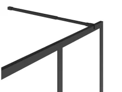 Shower & Design Douchewand-Italiaanse Douchewand Mat Zwart Met Werkplaatsstijl - 140 X 200 Cm - Urbanik