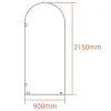 Shower & Design Douchewand-Italiaanse Douchewand Ronde Hoeken - 90 X 215 Cm - Airlie