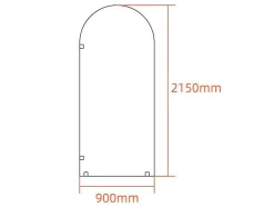 Shower & Design Douchewand-Italiaanse Douchewand Ronde Hoeken - 90 X 215 Cm - Airlie