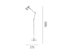 EPIKASA Staande Lamp-Jerona Vloerlamp, Groen, Chroom, 27,5X27,5X180 Cm,