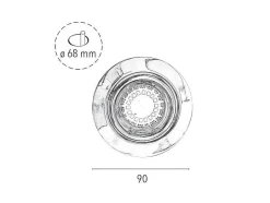 EPIKASA Tuinlamp-Juls Spot, Satijn, 9X9X0,45 Cm,