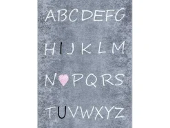 RugsX Kindervloerkleed-Junior 52106.801 Tapijt Wasbaar Alfabet Voor Kinderen Antislip - Grijs 120X170 Cm